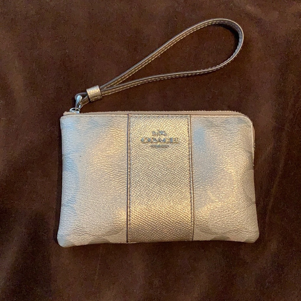 Coach Gold Wristlet